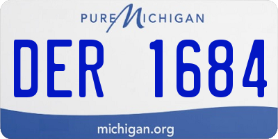 MI license plate DER1684