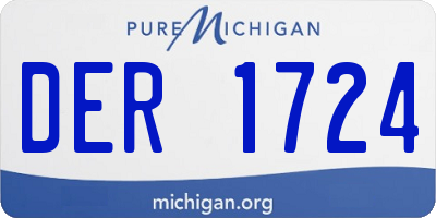 MI license plate DER1724