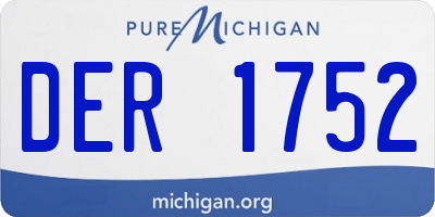 MI license plate DER1752