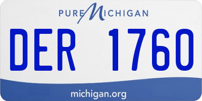 MI license plate DER1760