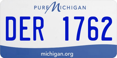 MI license plate DER1762