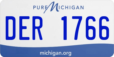 MI license plate DER1766