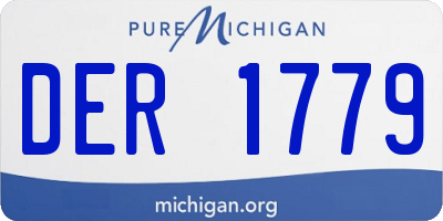 MI license plate DER1779