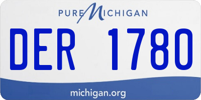 MI license plate DER1780