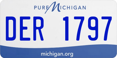 MI license plate DER1797