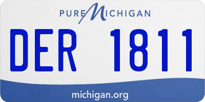 MI license plate DER1811