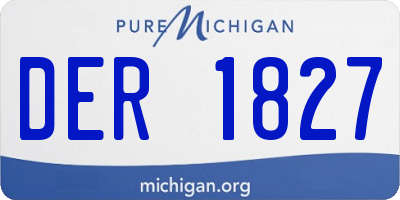 MI license plate DER1827