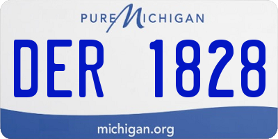 MI license plate DER1828
