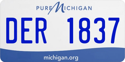 MI license plate DER1837