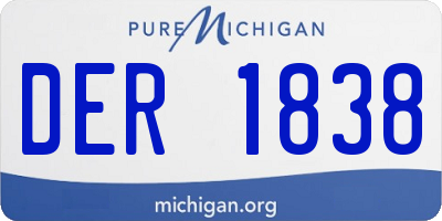 MI license plate DER1838
