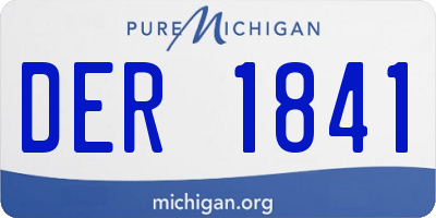MI license plate DER1841