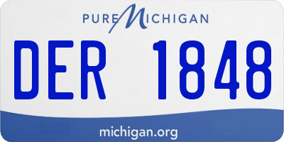 MI license plate DER1848
