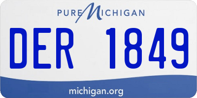 MI license plate DER1849