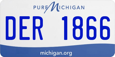 MI license plate DER1866