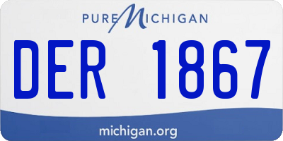 MI license plate DER1867