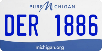MI license plate DER1886