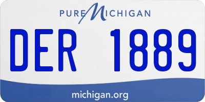 MI license plate DER1889