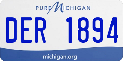 MI license plate DER1894