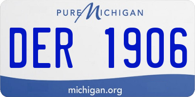 MI license plate DER1906