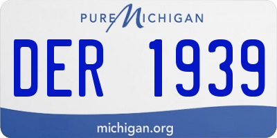 MI license plate DER1939