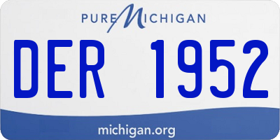 MI license plate DER1952