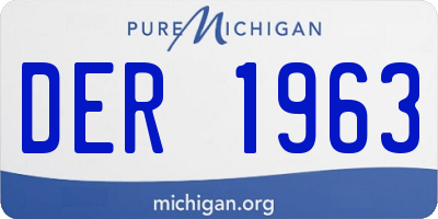 MI license plate DER1963