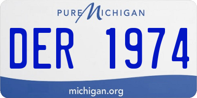 MI license plate DER1974