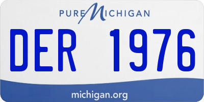 MI license plate DER1976