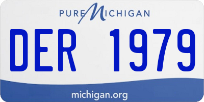MI license plate DER1979