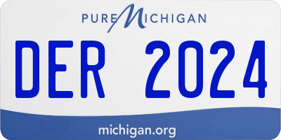 MI license plate DER2024