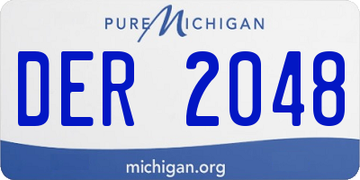 MI license plate DER2048