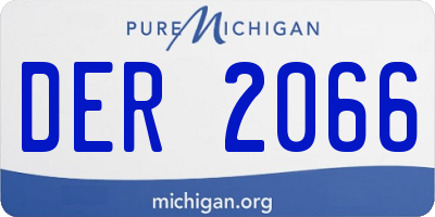 MI license plate DER2066