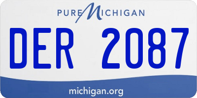 MI license plate DER2087