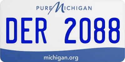 MI license plate DER2088