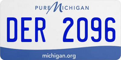 MI license plate DER2096