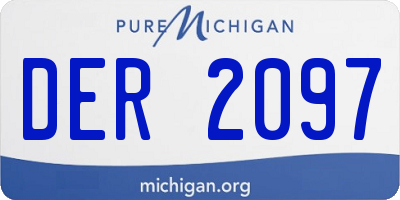 MI license plate DER2097