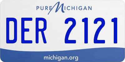 MI license plate DER2121