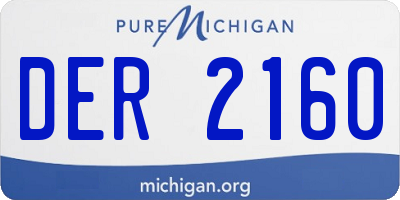 MI license plate DER2160