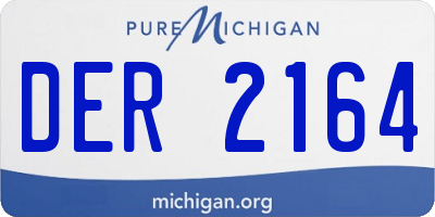 MI license plate DER2164