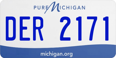 MI license plate DER2171