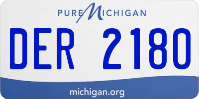 MI license plate DER2180