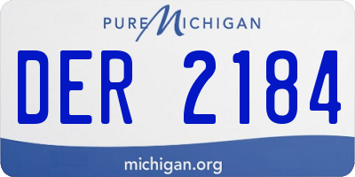 MI license plate DER2184