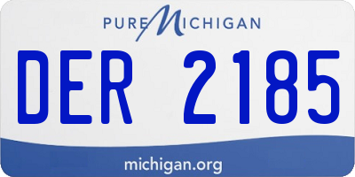 MI license plate DER2185