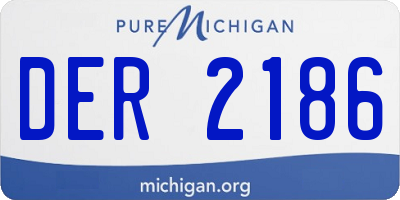 MI license plate DER2186