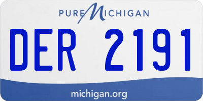 MI license plate DER2191