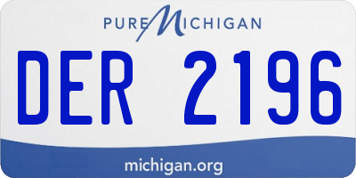 MI license plate DER2196