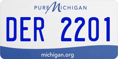 MI license plate DER2201