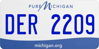 MI license plate DER2209