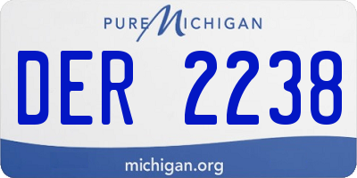 MI license plate DER2238