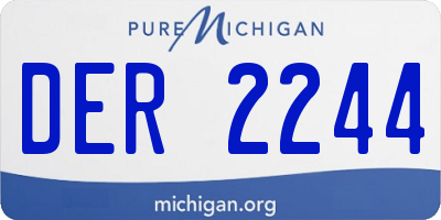 MI license plate DER2244